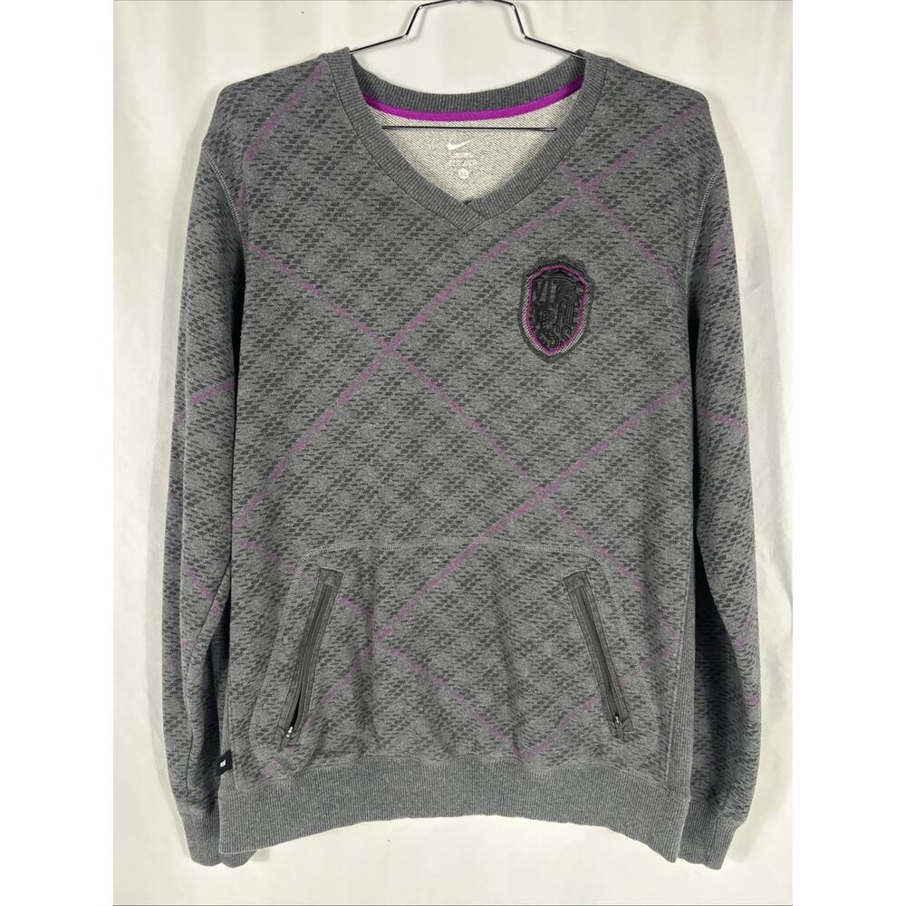 Nike LeBron Allover Print Fleece Pullover V-Neck Sweater SZ XL ( 379031-071 )